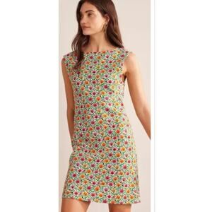 Boden Sleeveless Jersey Shift Dress in Enchanting Bloom Size US/2R